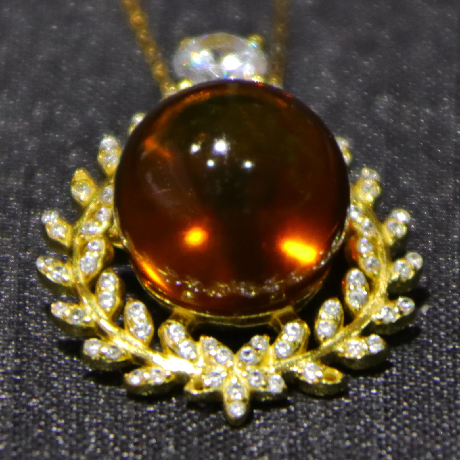 Solid Silver Natural Mexican Blue Amber Teardrop Pendant 13mm Bead