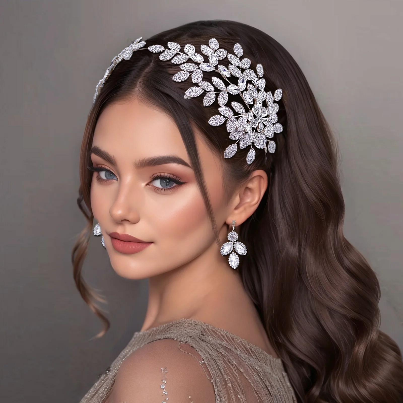 

HP518 Bridal Tiara in Alloy with Leaves Women's Headband Wedding Hair Accessories Pageant Jewelry Diadem Party Bride's Headpiece