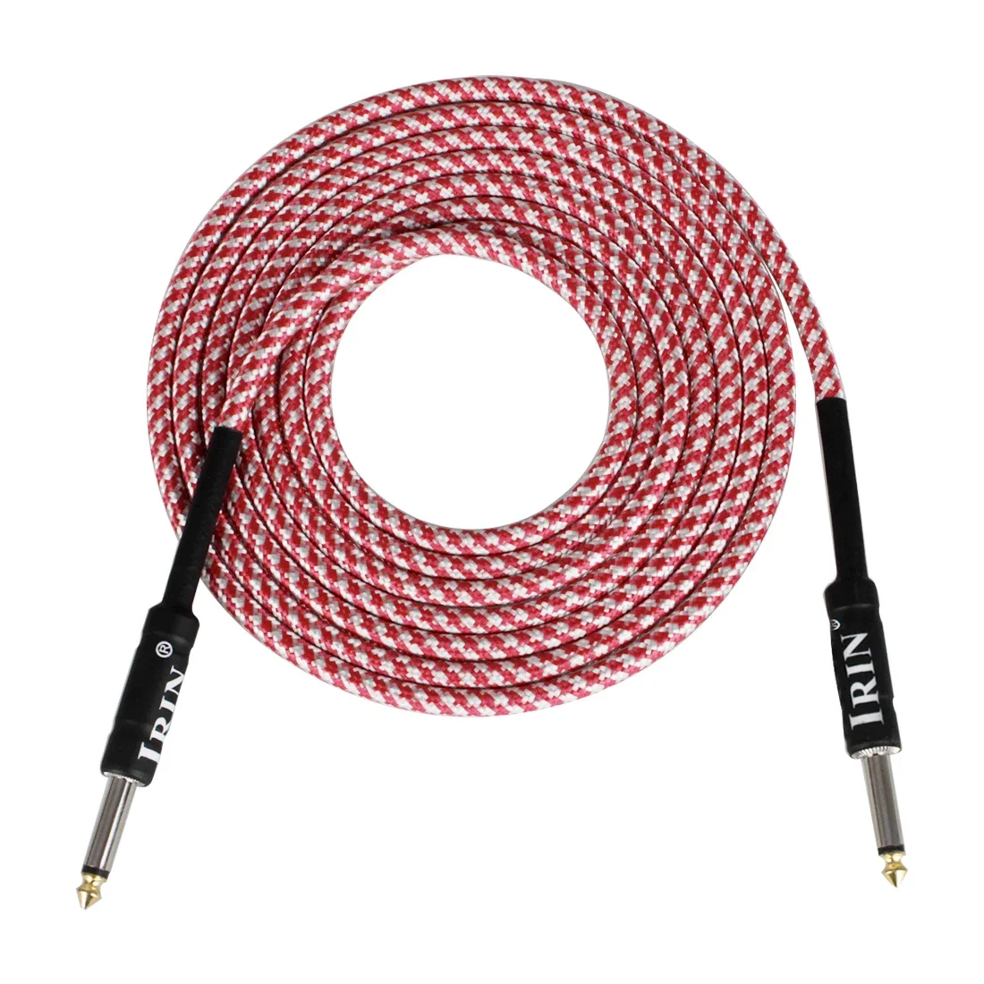 IRIN-Cable de Audio de 3M para guitarra eléctrica, Conector de níquel colorido, amplificador de bajo eléctrico, accesorio de piezas de guitarra