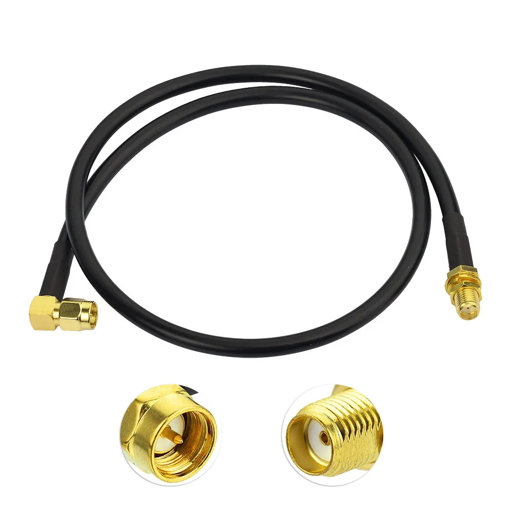 Superbat SMA-Stecker rechtwinklig auf Buchse RG58-Antennenkabel für Amateurfunk Kenwood BaoFeng Yaesu Vertex Standard Horizon