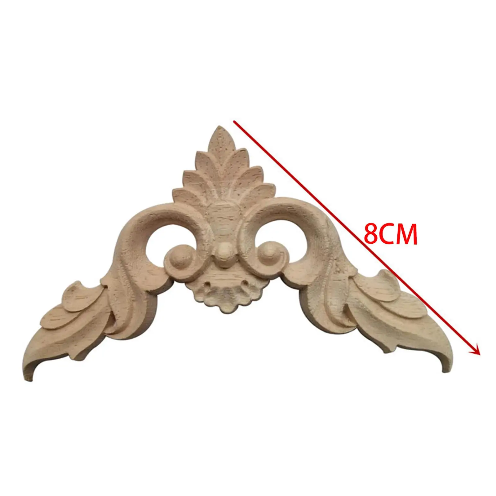 Rubber Wood Carved Applique Unpainted Decorative Onlay Frame for Mirror Cupboard DIY Styling Handmade Art