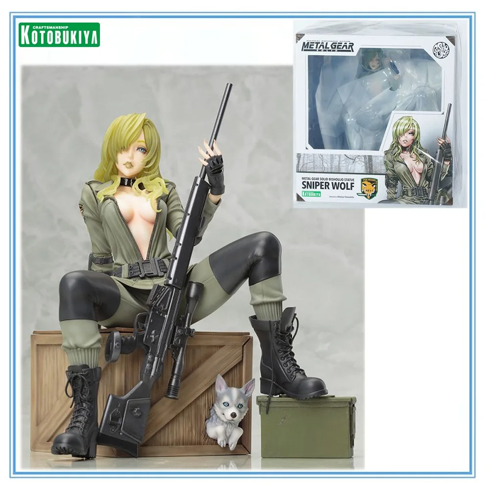 100% Original en Stock, Estatua Kotobukiya Bishoujo, Metal Gear Solid Sniper Wolf, Serie de Colección, Modelo Decorativo, Juguetes Coleccionables