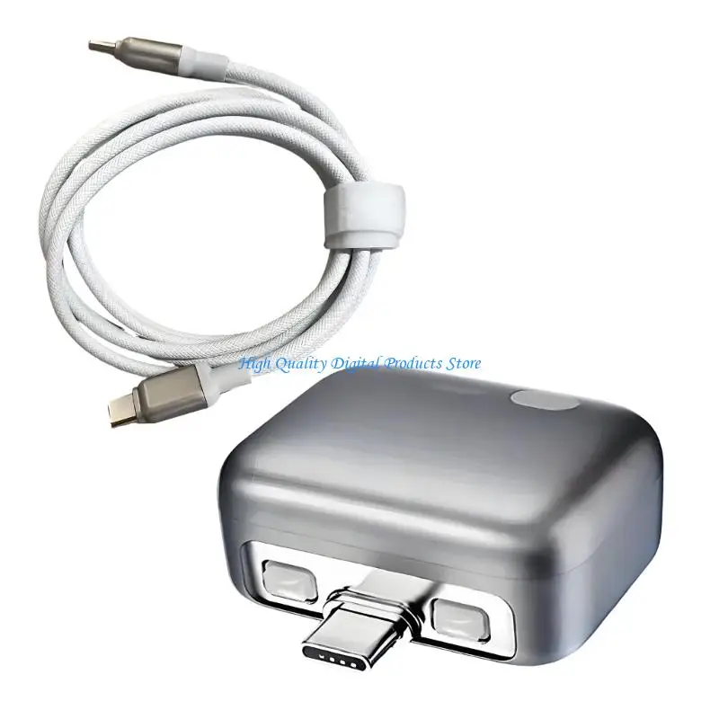 U2JE Travel USB C Charging Separator Adapter with 1.5m Long USB C to USB C Cable Set