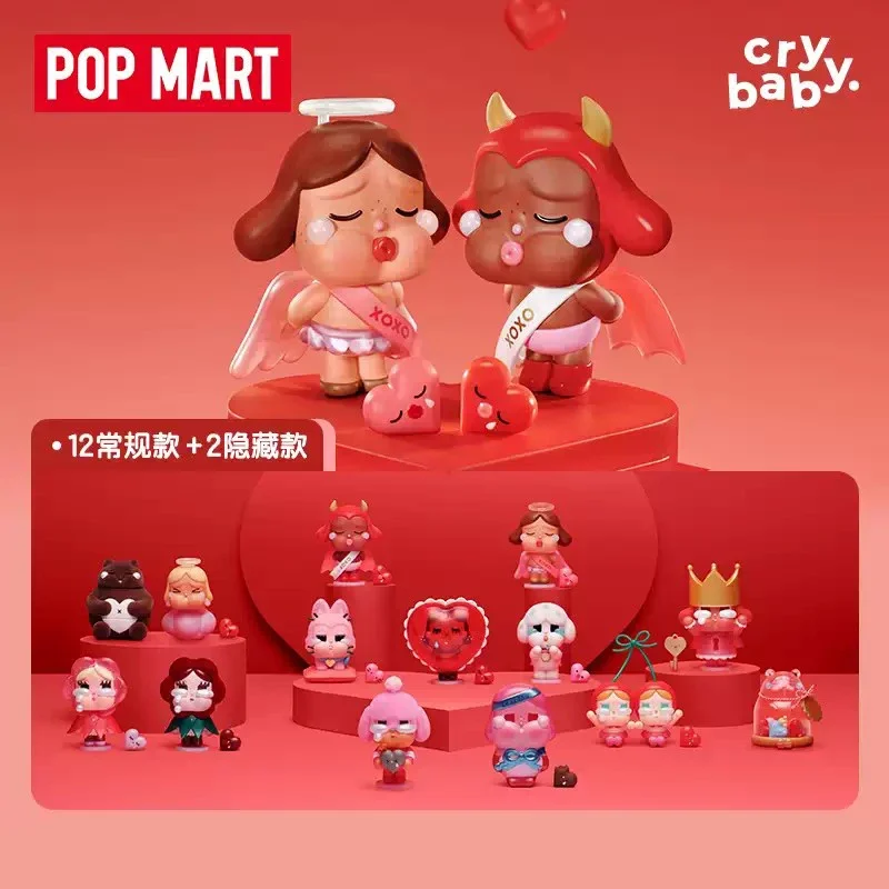 POP MART CRYBABY CRYING FOR LOVE Series Blind Box Toys Kawaii Anime Action Figure Caixa Caja Surprise Mystery Box Doll Girl Gift