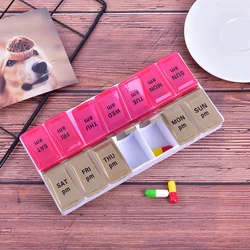 Large 7 Day Twice Daily (AM,PM) Pill Box Medicine Organiser With 14 Compartments