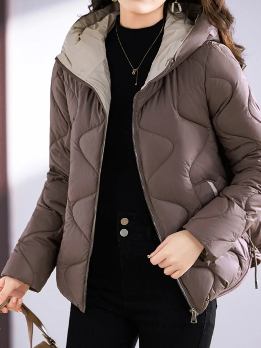 

Women's Thiened Bread Coat Casual Cotton Jaet Winter Warm ort Sle Collar Long Sve Loose Fit Faionable