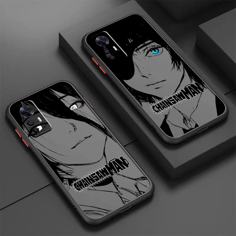 

Comics Chainsaw Man Comics Girl Frosted Translucent For Xiaomi Mi 13 12 12T 11T 11 11i 10T 10 9T Pro Lite Ultra 5G Cover