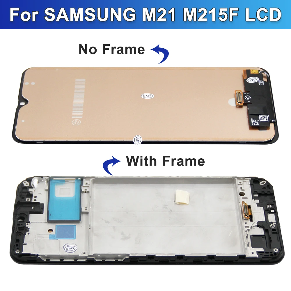 M215F LCD With Frame Replacement For SAMSUNG M21 2020 M215 SM-M215F/DS LCD Display Screen Touch Sensor Digitizer Assembly