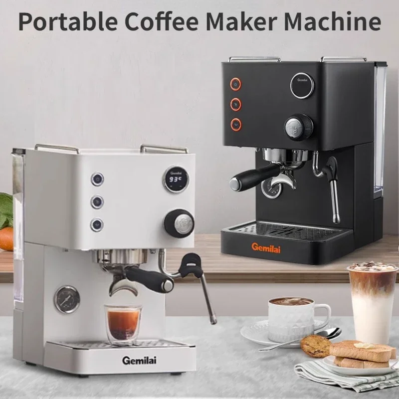 

Portable Coffee Maker Machine Stainless Steel Small Semi-automatic 15Bar for Office Home Commercial الة قهوة кофеварка