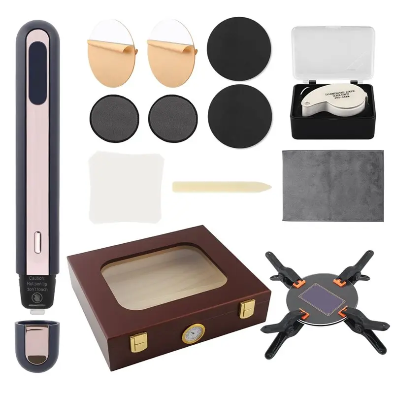 

【LIMITED EDITION】For Flatten Lifted Edges,Fix Bent Card For Flattening Kit, Trading Card Care Tool Accessory Set With Wood Box,