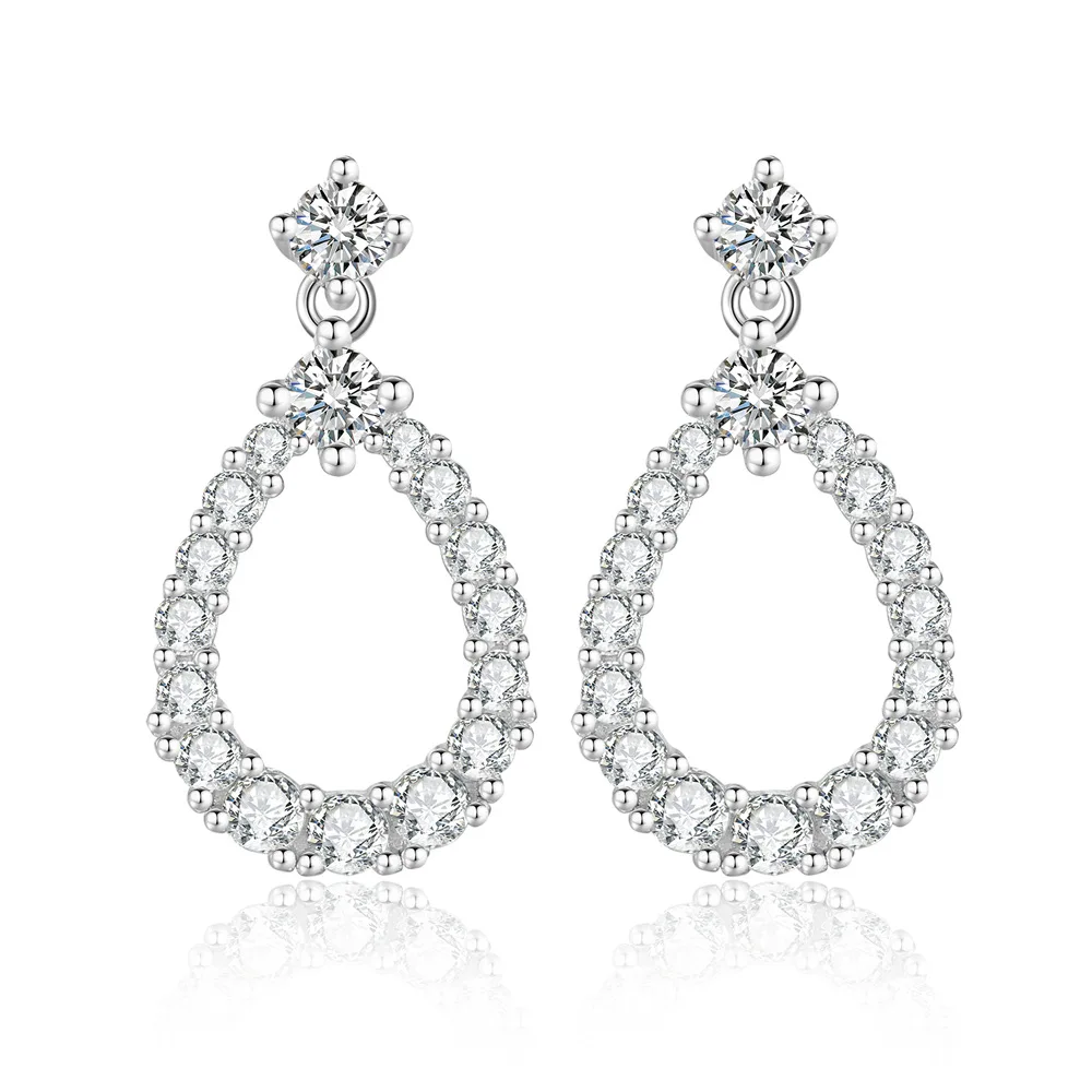 Apexelle Brand Dainty Jewelry 925 Sterling Silver Stud Earrings Pear Shaped Waterdrop Drop Earrings For Women Jewelry