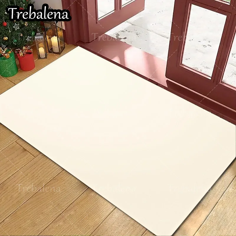 

1pc Welcome Door Mat Solid Color Indoor Outdoor Doormat Soft Absorbent Entrance Rug