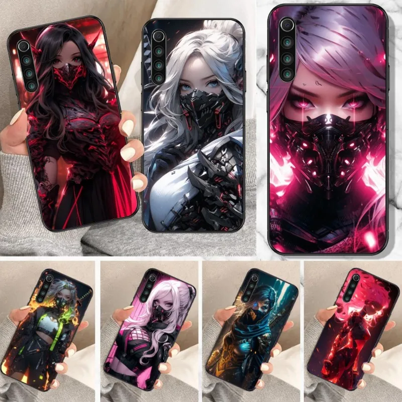 Worrier Girl Mobile Cell Phone Case for Xiaomi Mi 13 12 12S 12T 11T 10T 9T Lite Pro Ultra Poco F3 F4 F5 X4 GT Black Cover Funda