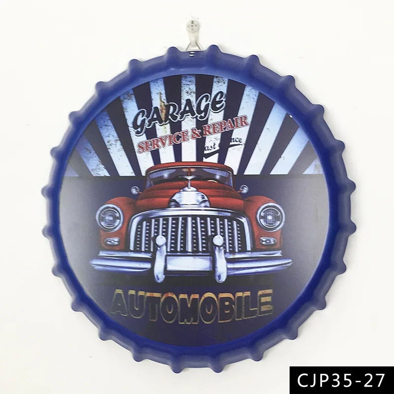 13.ภาพวาดแผ่นเหล็กตกแต่งผนังที่คลุมเบียร์อเมริกาแบบย้อนยุคที่แขวนตกแต่งผนังบาร์สไตล์อุตสาหกรรมร้านชานม