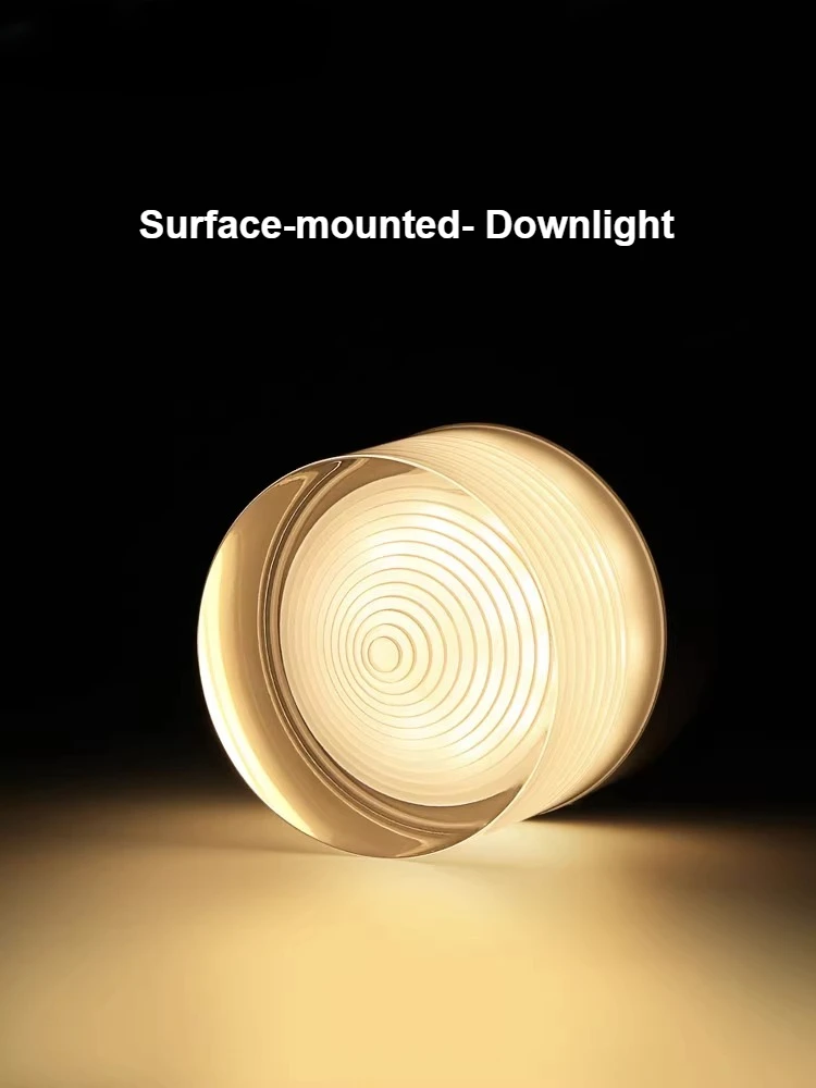 

New LED Downlight circular Ceiling Light 5W 7W 9W 12W 15W18W Nordic Surface Mounted Surrounding Luminous LED Downlight Spotlight