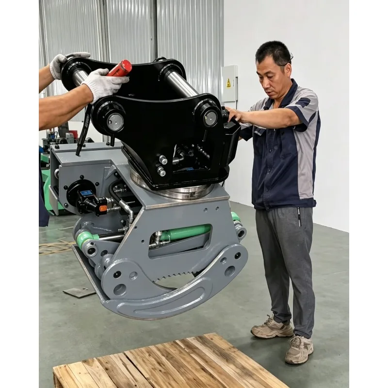 Rotating Wood Cutting Tree Grab Saw Hydraulic Clamp Saw for Excavator Construction Forestry Farm Machine Grapple Saw Gear Core