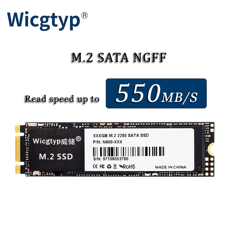 

WICGTYP M2 SATA3 SSD 128gb 256gb 512GB 1TB 2TB for desktop m.2 ngff 22x80mm Ssd Internal Solid State drive for Laptop Xiaomi