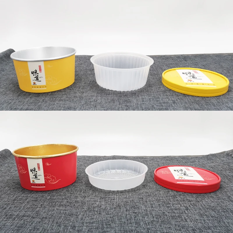 Customized productCustomized logo to go paper food container with insert tray soup rice bowls with lid