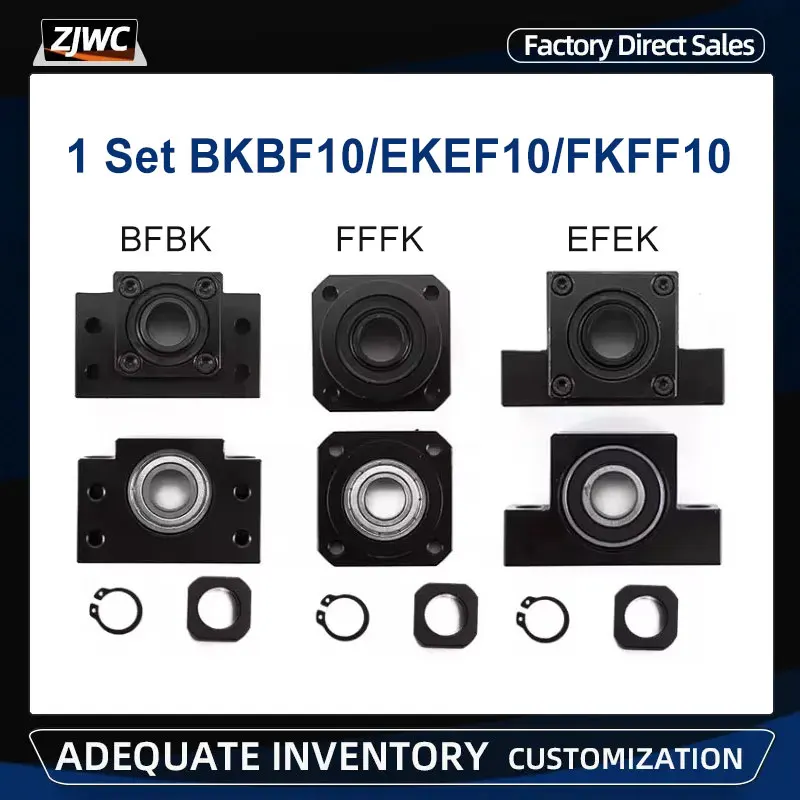 

BK10BF10 SFU1204 Ballscrew Support BK10 BF10 For 12mm 1204 RM1204 Ball Screw End Support CNC Part 1set BKBF10/FKFF10/EKEF10