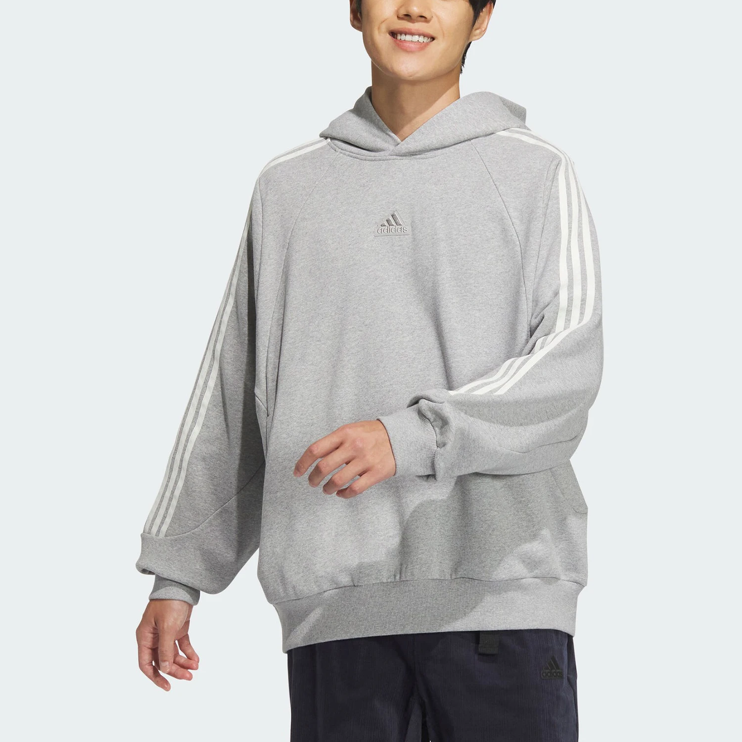 

Adidas настоящая спортивная мужская и женская простая и удобная повседневная толстовка с капюшоном JI6636