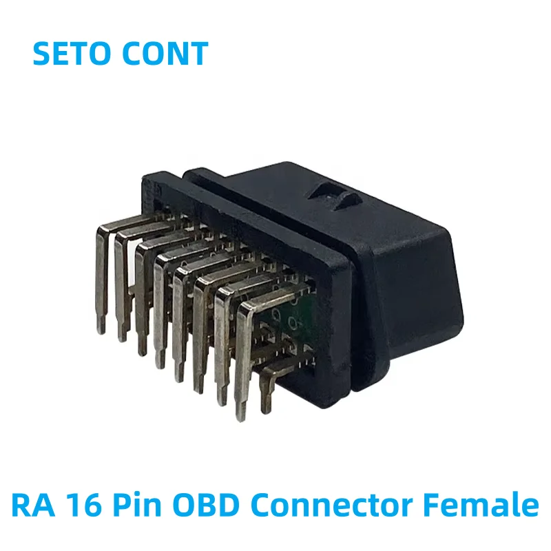 16 Pin  J1962 Right Angle OBD Connector Female Golden Plated Terminals RA OBD2 Connectors for Auto OBD Diagnostic Device