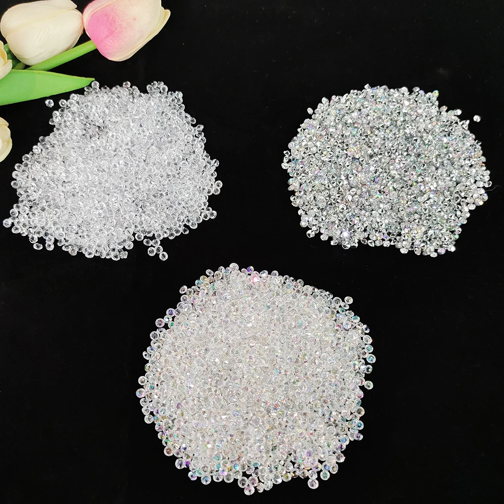 2000Pcs White Acrylic Diamond Size 4.5mm Crystals Scatter Table Diamond Confetti Wedding Events Party Diy Decor Favor Supplies