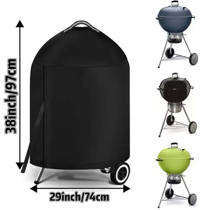 Outdoor Barbecue Cover Suitable For 22 inch Furnace Hood Grill Cover,Fire Pit Stove Dust Protective Cover,210D Oxford cloth