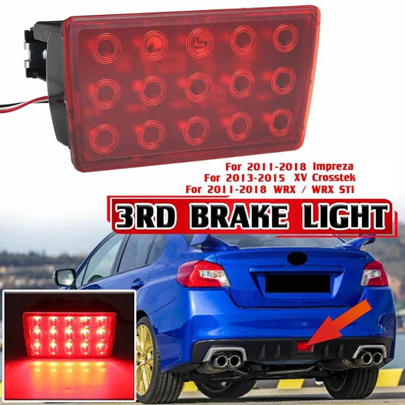 LED Rear Tail Light Bumper Brake Light Reflector Fog Lamp for Subaru XV Crosstek Impreza WRX / WRX STi 84913-FG420 Red