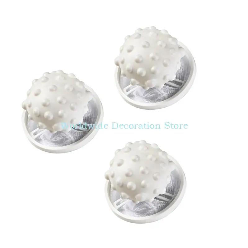 Q39B 3PCS Lint Catcher Hair Remover Floating Hair Filter Net Bag for Laundry Debris Trap Spotless Clothes Washing Essential