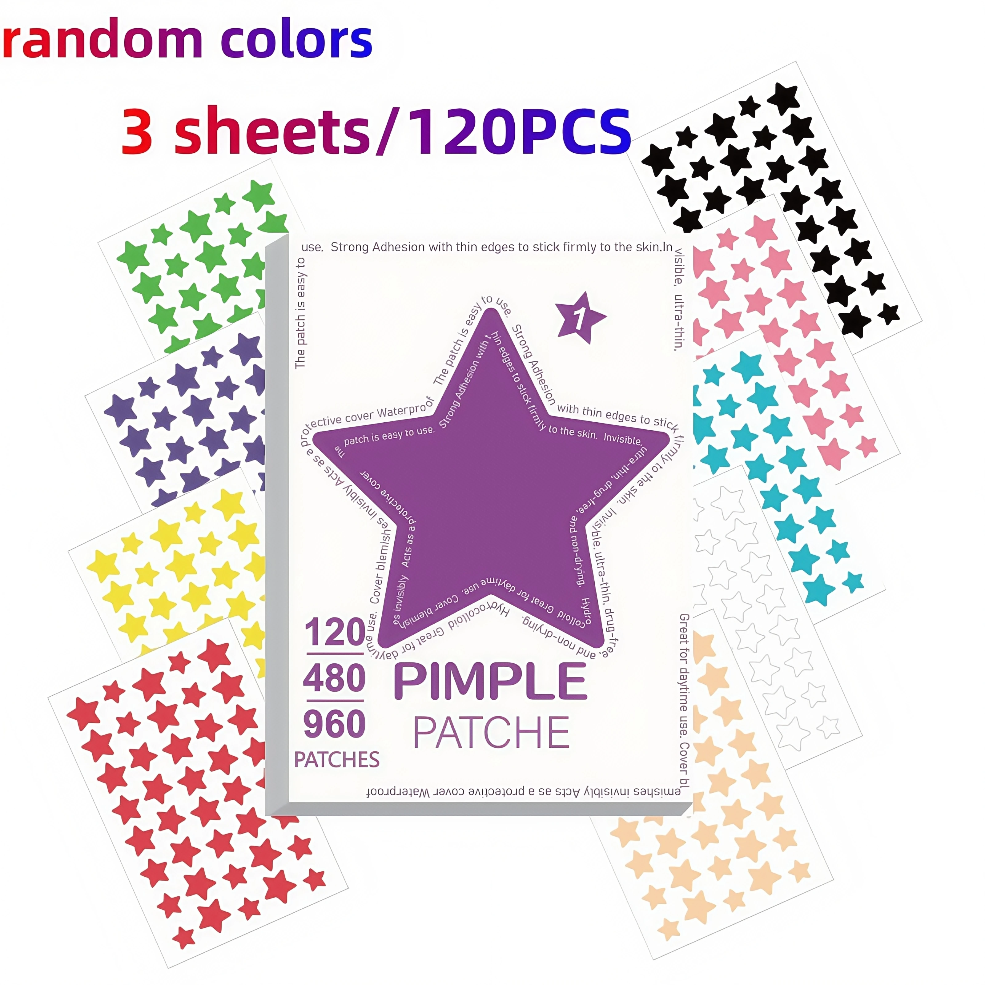 120/480/960PCS Daytime Concealer Acne Patches Korean Style Blemish Repair Skin Care