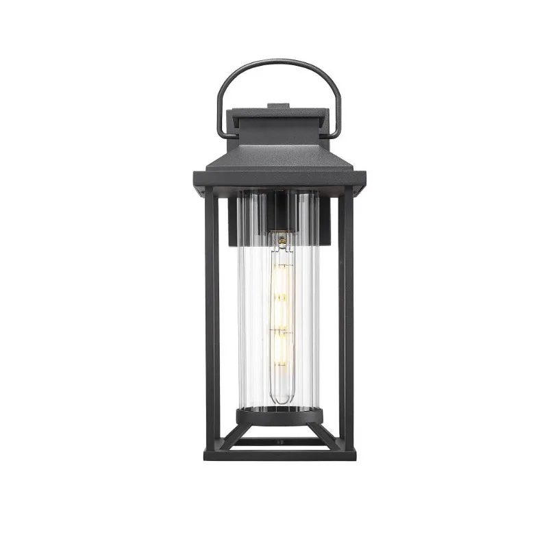 محكم الأسود في الهواء الطلق ضوء الشرفة المضادة للصدأ مقاوم للماء هدية الكريسماس الشرفة الأمامية المرآب مدرب الجدار الخارجي الشمعدان تركيبات #4