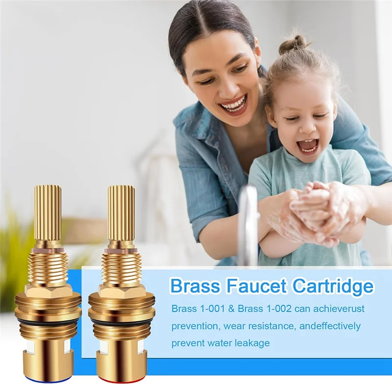 Conjunto de substituição de cartucho de válvula KYCOR-Latão 1-001 e 1-002, cartuchos de torneira generalizada quente/fria