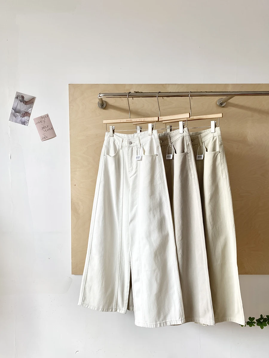 

Spring 2026 High Waist Loose Fit Women's Jeans Korean Style Fashionable Simple Drapey Versatile Denim Pants Polyester Fiber