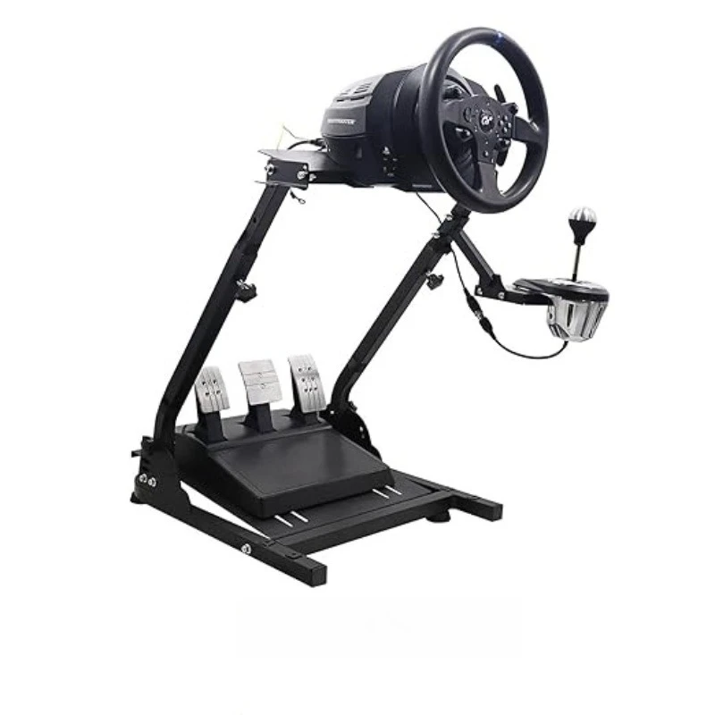 

Folding sim racing game steering wheel seat stand
