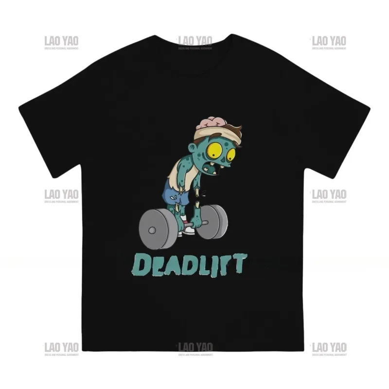 Workout Zombie Deadlift Hipster T-Shirt Bodybuilding GYM Muscle Crossfit Male Graphic Funny Tops Man Cotton T Shirt Round Neck