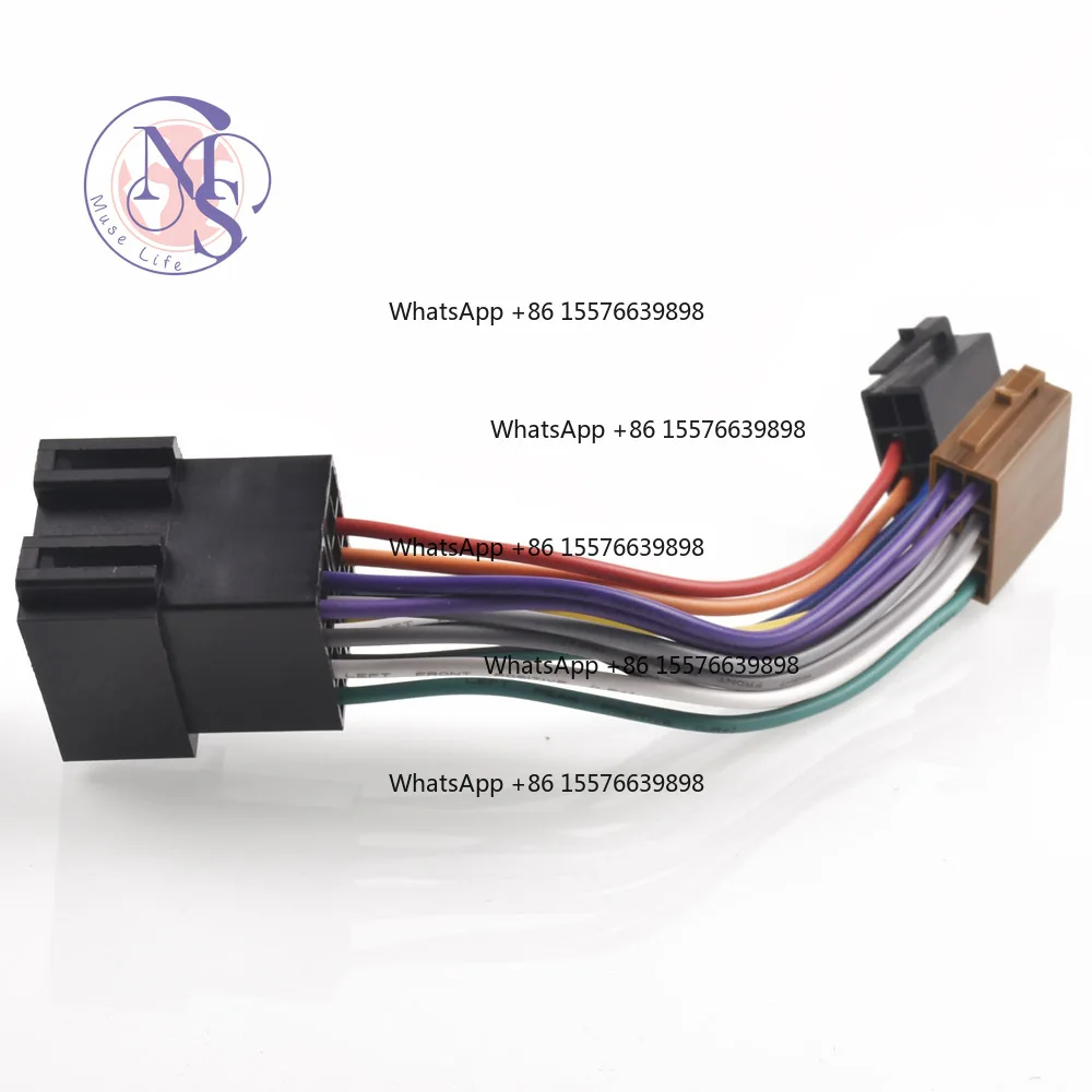 ISO Stereo Radio Plug Adapter Harness, Male to Female Connector Cable for VW Golf MK4