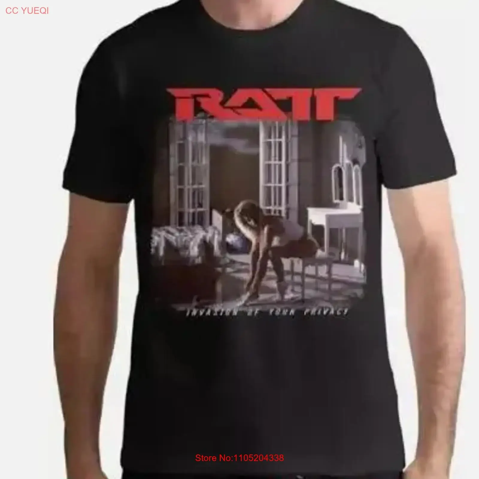 Ratt Invasion Of Your Privacy T Shirt Music Band vintage Washed designer clothes Stretched Top For Everyday Wear fashion