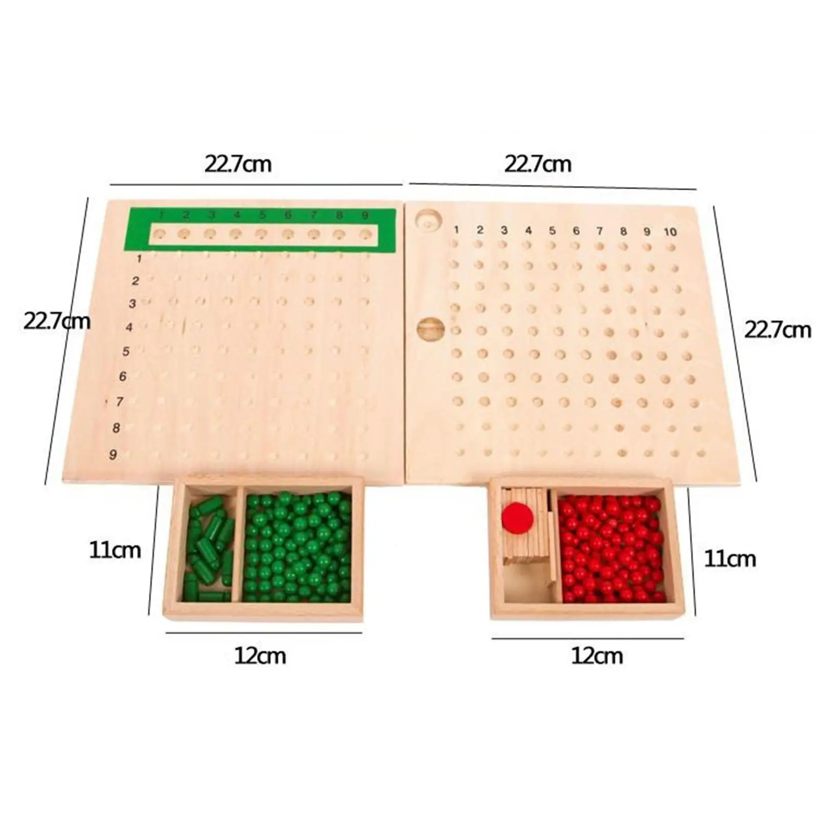 Montessori-Mathematiktafeln, Klassenzimmer, Homeschool, Mathe-Spielzeug, Arithmetik, Vorschule, pädagogische Perlenbox für Kinder, Mädchen, Jungen, Kinder