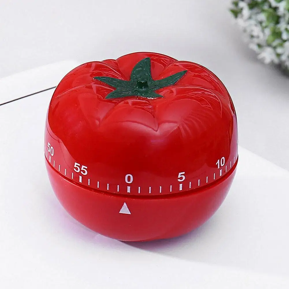 Creative Tomato Kitchen Timer For Cooking Sport Reminder Alarm Clock Manual Countdown Shower Study Stopwatch C1O9