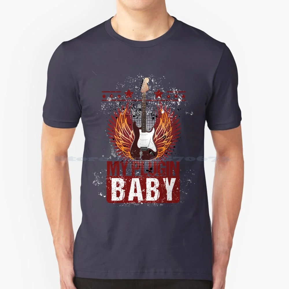 Muse My Plugin Baby T Shirt 100% Cotton Tee Muse Plug Baby Origin Symetry Matt Bellamy Guitar Band Wing Vintage Retro Star Red