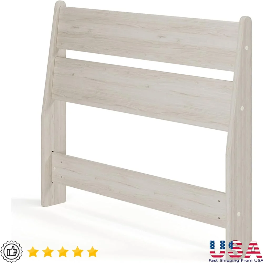 

Modern Twin Headboard Open Slat Style Easy Assembly Bedroom Furniture Engineered Wood Versatile Design Kids Room