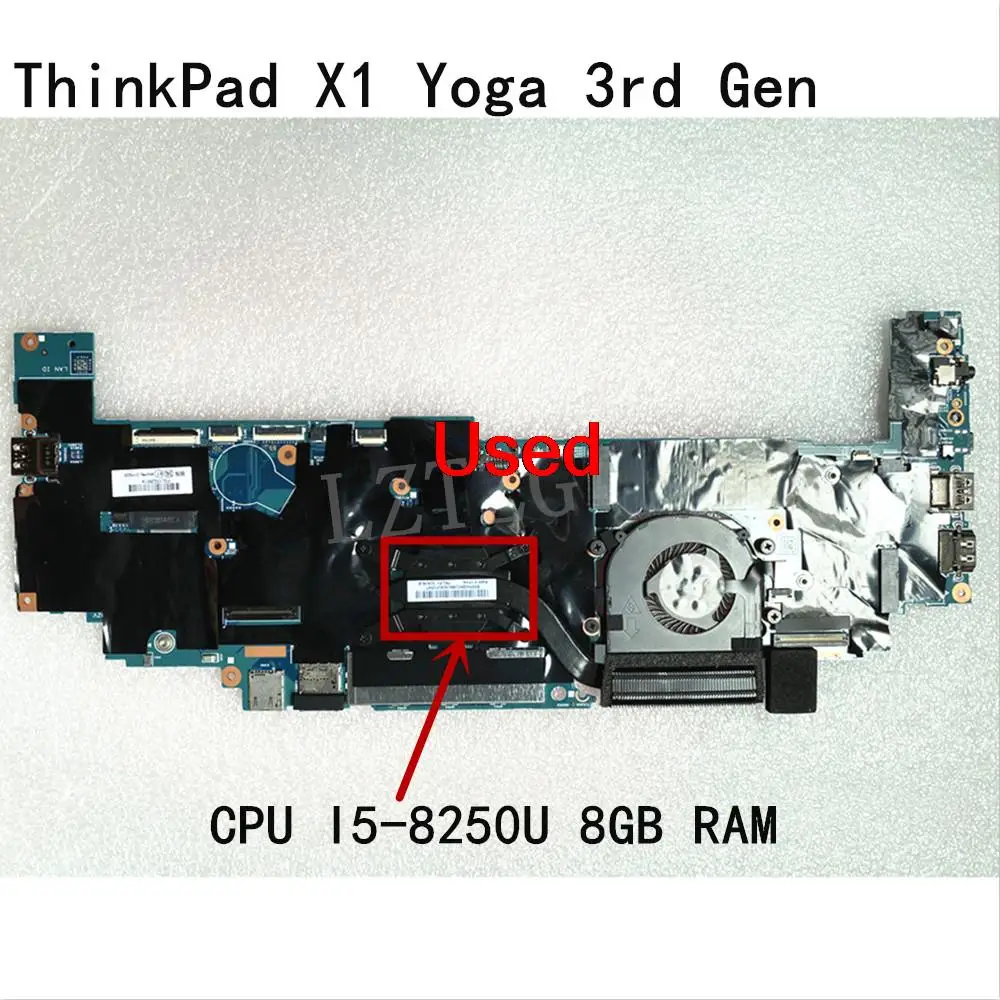 

Used For Lenovo ThinkPad X1 Yoga 3rd Gen Laptop Motherboard CPU I5-8250U 8G RAM FRU 01YN200 5B20V13390