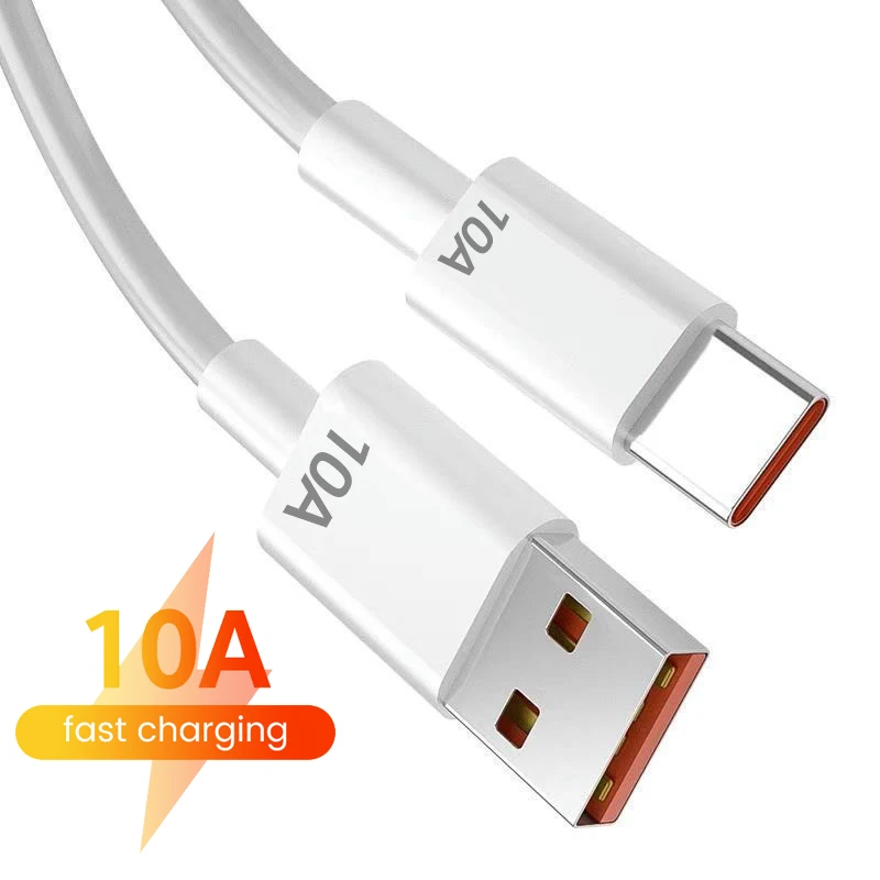 120W USB Type C Cable 10A USB C To Type C Fast Charging Cable For Huawei Samsung Xiaomi Huawei Realme Phone Charger USB C Cable