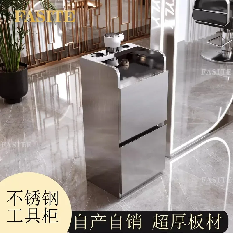 For Hair Tool Cabinet Stainless Steel Multi Layer Storage Barber Shop Hair Cutting Organizer Durable Space Saving