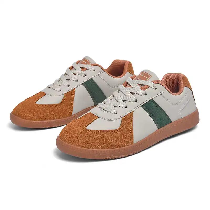 Natural Leather Flat Sole Sneakers Green Ladies Loafers Women's Shoes Large Size 44 45 Wholesale Sports New Collection