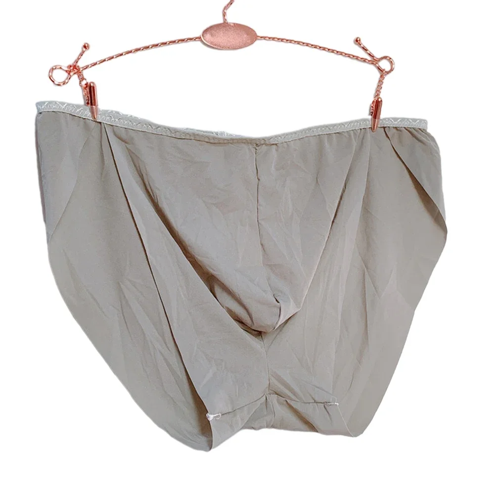 1pc Men's Underwear Lingerie Sexy Ice Silk Briefs Shorts Underpants Breathable U-Convex Pouch Low Waist Man Panties