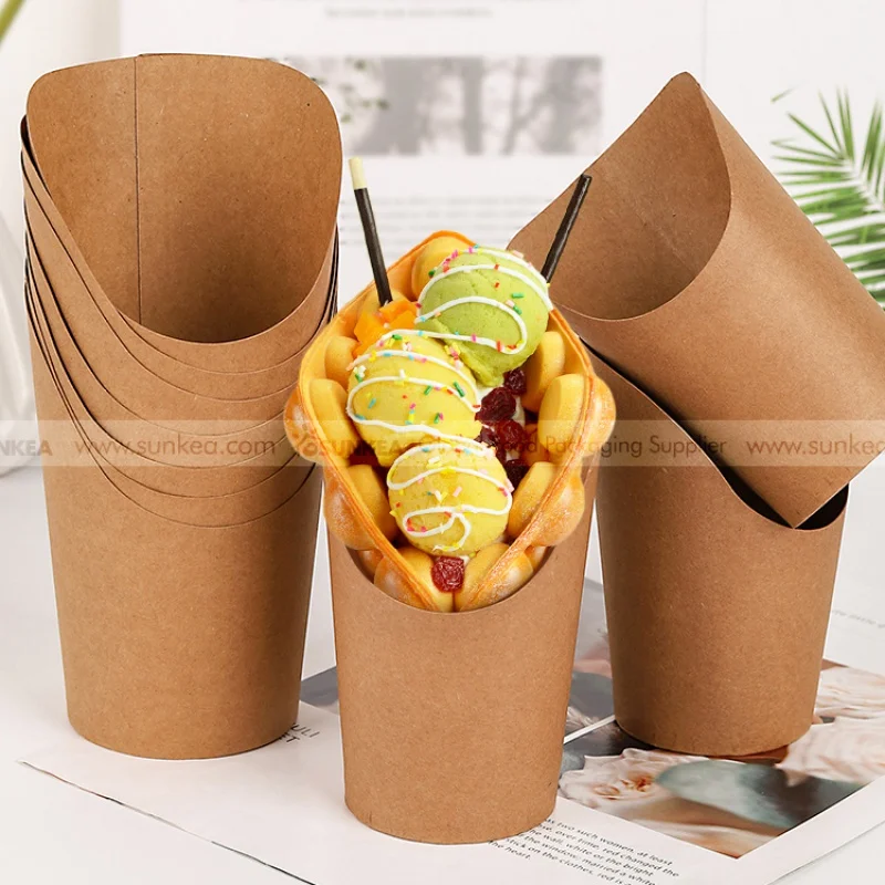 Customized productBiodegradable disposable takeaway french fries container