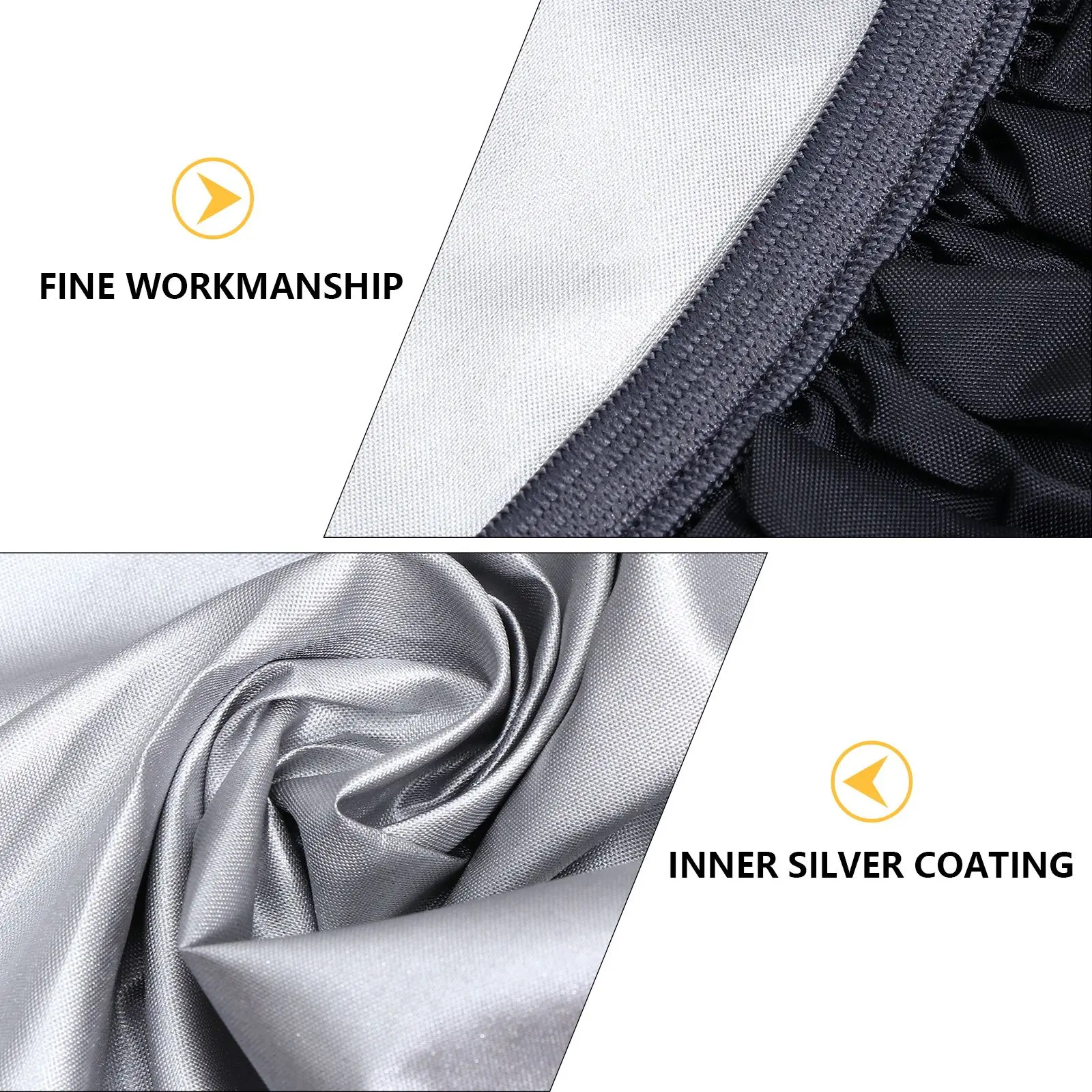 

Waterproof Tail Bag Cover 190T Polyester Lightweight Durable Rain Cover for Backpack Cycling Trunk Silver Coating