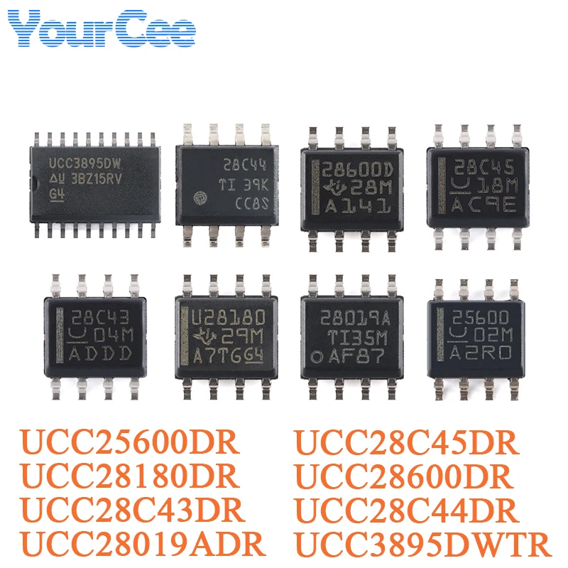10pcs/2pcs UCC28600DR UCC28600 28600D SOIC-8 Quasi Resonant Flyback Green Mode Controller Chip UCC25600DR UCC28019ADR UCC28180DR