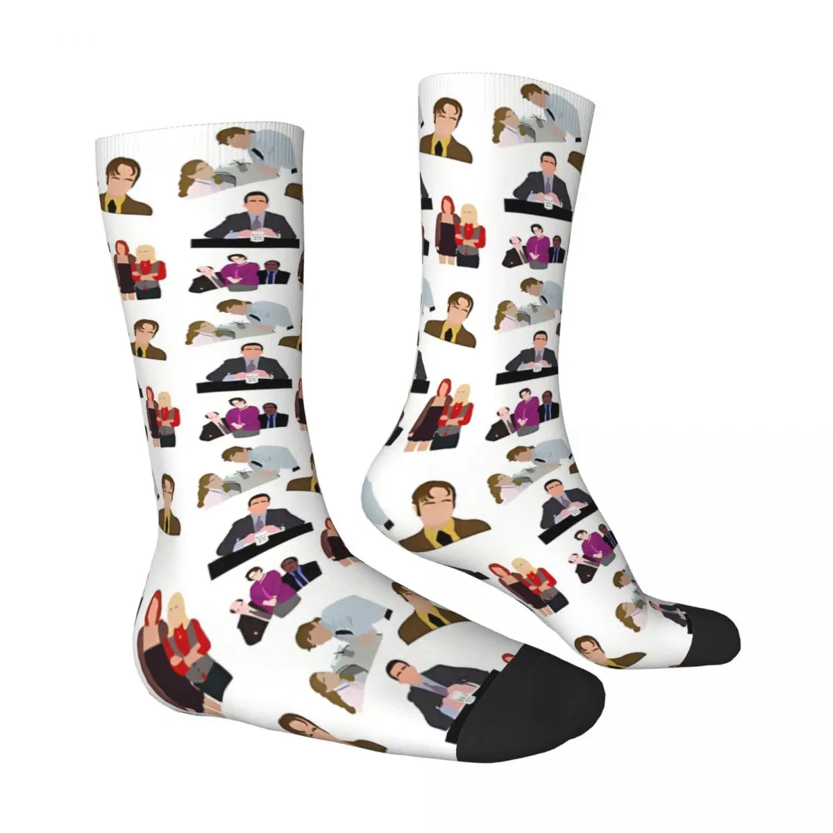 The Office Michael Scott TV Show Character Set Men Women Socks Cycling Novelty Spring Summer Autumn Winter Stockings Gift